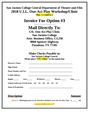 One-Act Play Workshop/Clinic