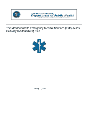 The Massachusetts Emergency Medical Services (EMS) Mass Casualty Incident (MCI) Plan