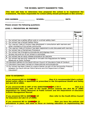 diagnostic school safety tool