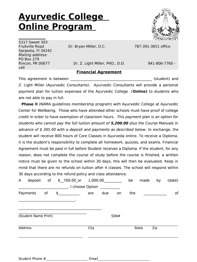 Ayurvedic College Doc Template pdfFiller