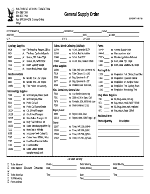 General Supply Order