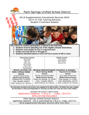 NCLB Supplementary Educational Services (SES)