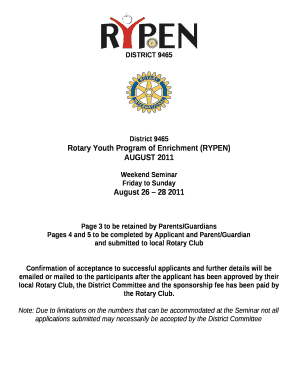 Rotary Youth Program of Enrichment (RYPEN)