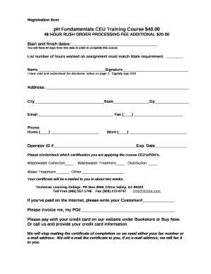 PH Fundamentals CEU Training Course $40