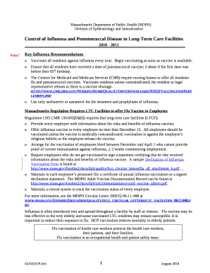 Control of Influenza and Pneumococcal Disease in Long-Term Care Facilities