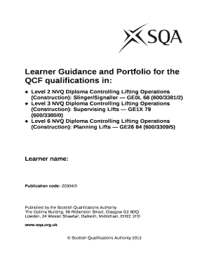 Level 2 NVQ Diploma Controlling Lifting Operations (Construction): Slinger/Signaller GE0L 68 (600/3381/2)