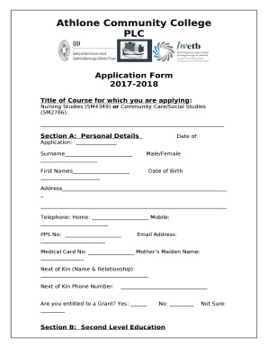 Title of Course for which you are applying: