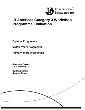 IB Americas Category 3 Workshop