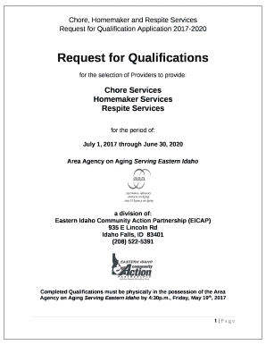 For the selection of Providers to provide: