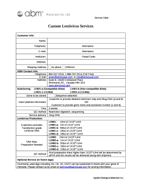 Custom Lentivirus Services