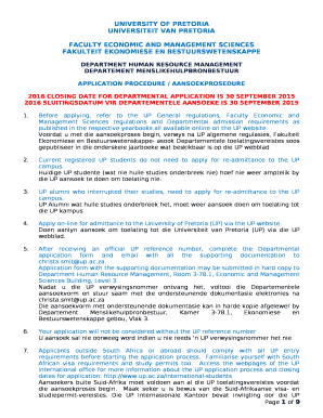 FAKULTEIT EKONOMIESE EN BESTUURSWETENSKAPPE