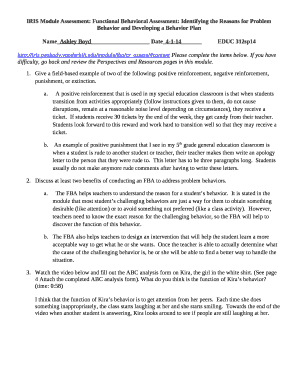 iris module assessment answers