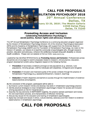 REHABILITATION PSYCHOLOGY 2018