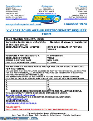 YJY 2017 SCHOLARSHIP POSTPONEMENT REQUEST FORM