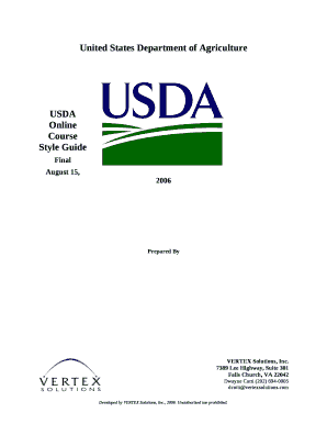 USDA Online Course Style Guide