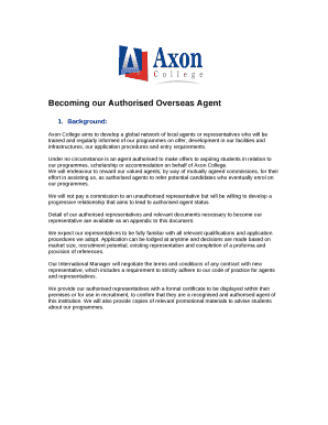 Becoming our Authorised Overseas Agent