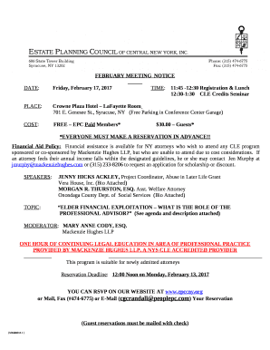 FEBRUARY MEETINGNOTICE