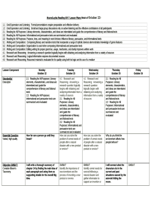 Moore/Leyba Reading GR 7 Lesson Plans Week of October 22-