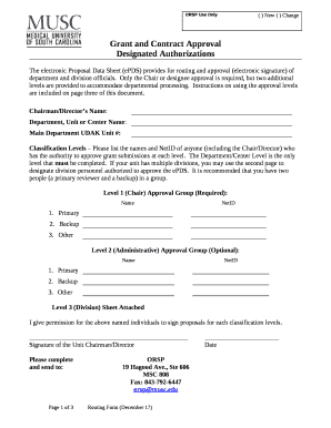 Grant and Contract Approval