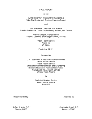 WATER SUPPLY AND WASTE FACILITIES