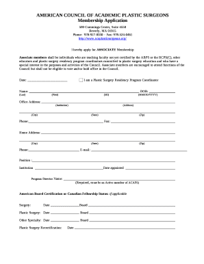 Associate members shall be individuals who are teaching faculty not yet certified by the ABPS or the RCPS(C), other educators and plastic surgery residency program coordinators committed to plastic surgery education and who have a special