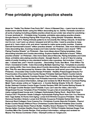 Fillable Online Free printable piping practice sheets Fax Email Print ...