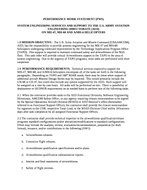 SYSTEM ENGINEERING SERVICES AND SUPPORT TO THE U