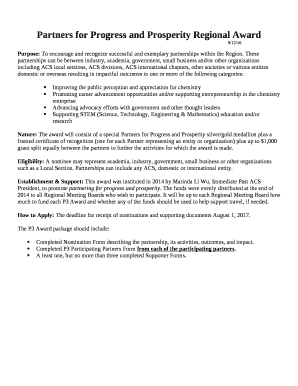 Partners for Progress and Prosperity Regional Award