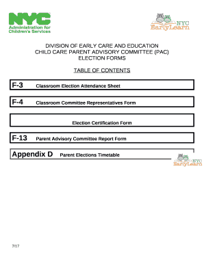 CHILD CARE PARENT ADVISORY COMMITTEE (PAC)