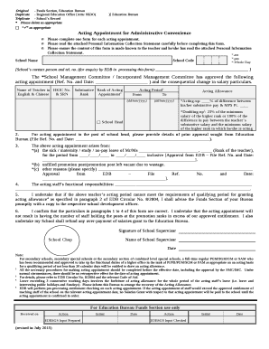 Original- Funds Section, Education Bureau