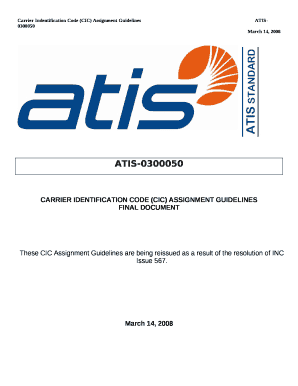 These CIC Assignment Guidelines are being reissued as a result of the resolution of INC Issue 567