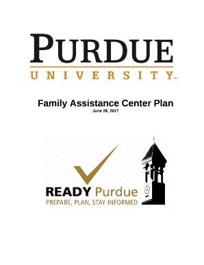 Family Assistance Center Plan