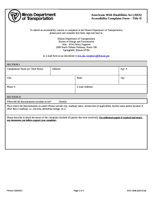 Accessibility Complaint Form Title II