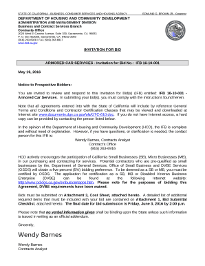 STATE OF CALIFORNIA - BUSINESS, CONSUMER SERVICES AND HOUSING AGENCYEdmund G