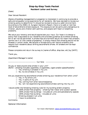 Resident Letter and Survey
