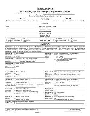 For Purchase, Sale or Exchange of Liquid Hydrocarbons
