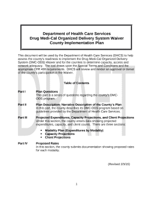 County Implementation Plan