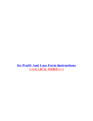 Fillable Online Irs Profit And Loss Form Instructions Fax Email Print ...