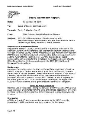 To:Board of County Commissioners