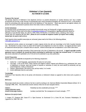 Alzheimer's Care Quarterly
