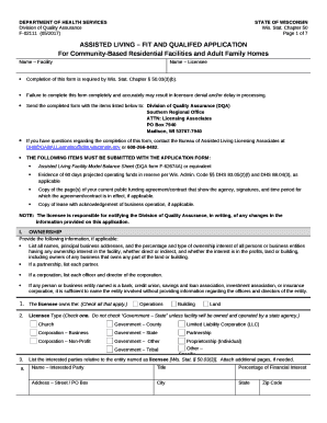 ASSISTED LIVING FIT AND QUALIFED APPLICATION