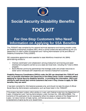 For One-Stop Customers Who Need Information on Applying for SSA Benefits