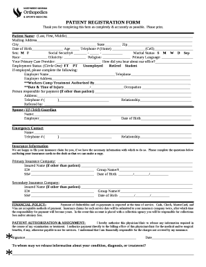 Thank you for completing this form as completely & accurately as possible