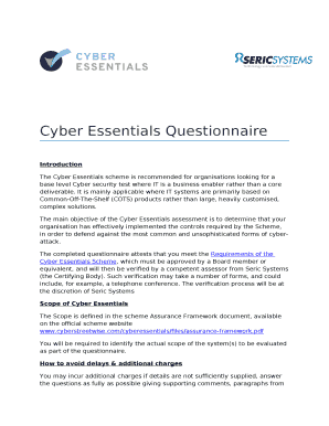 Cyber Essentials Questionnaire
