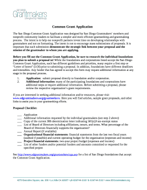 The San Diego Common Grant Application was designed by San Diego Grantmakers members and nonprofit community leaders to facilitate a simpler and more efficient grantseeking and grantmaking process