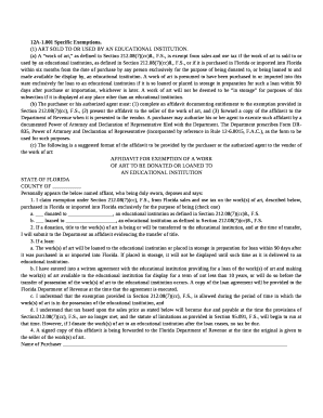 001 Specific Exemptions