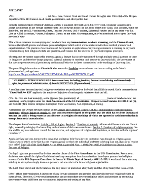 I/We, , Sui Juris, Free, Natural Flesh and Blood Human Being(s), state Citizen(s) of the Oregon Republic affirm: Be it known to all courts, governments, and other parties that: