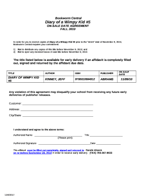 EXCLUSIVE AFFIDAVIT. EARLY SHIP AFFIDAVIT