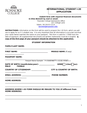 Submit form with required financial documents to Elise Bennett by mail or email: