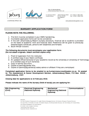 This form must be completed in your OWN handwriting